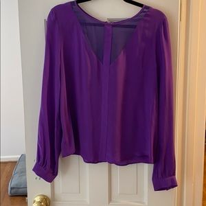 Purple silk top